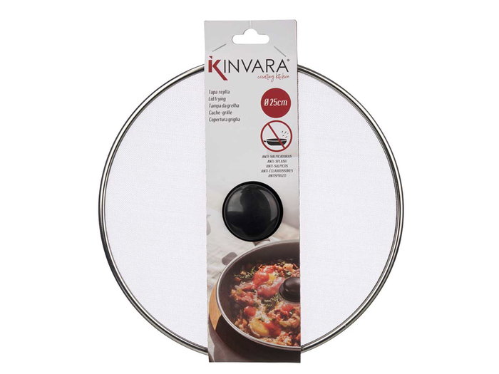KINVARA Couvercle de poêle en acier avec grille 25cm