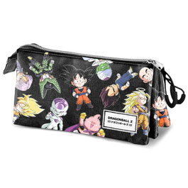 KARACTERMANIA - Porte-documents triple Dragon Ball Z avec fermeture à glissière - 23 x 11 x 10 cm