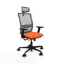 Piqueras Y Crespo Haches Chaise de bureau Orange et Gris avec mécanisme Sincro/Traslack