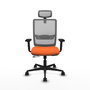 Piqueras Y Crespo Haches Chaise de bureau Orange et Gris avec mécanisme Sincro/Traslack