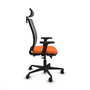 Piqueras Y Crespo Haches Chaise de bureau Orange et Gris avec mécanisme Sincro/Traslack