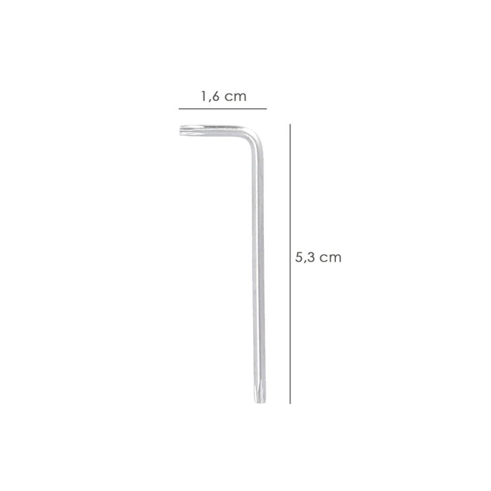 WOLFPACK LINEA PROFESIONAL Clé Torx Standard T08 en Acier Chrome Vanadium