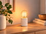 GIFTDECOR Lampara LED Base Formas Gris