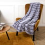 Home Deco Factory Mante imitation peau grise 120x150 cm