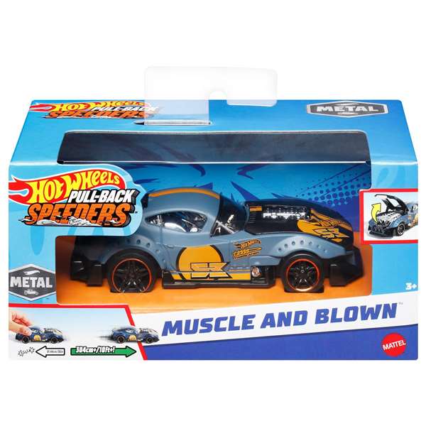 Mattel Hot Wheels mod. sdos. - Voiture miniature métallique retrofriction à l'échelle 1:43 avec fonction interactive - Modèles variés