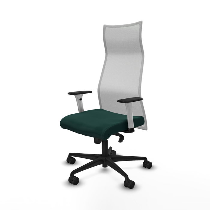 Piqueras y Crespo Chaise de Bureau Albacete Vert Bouteille et Blanc