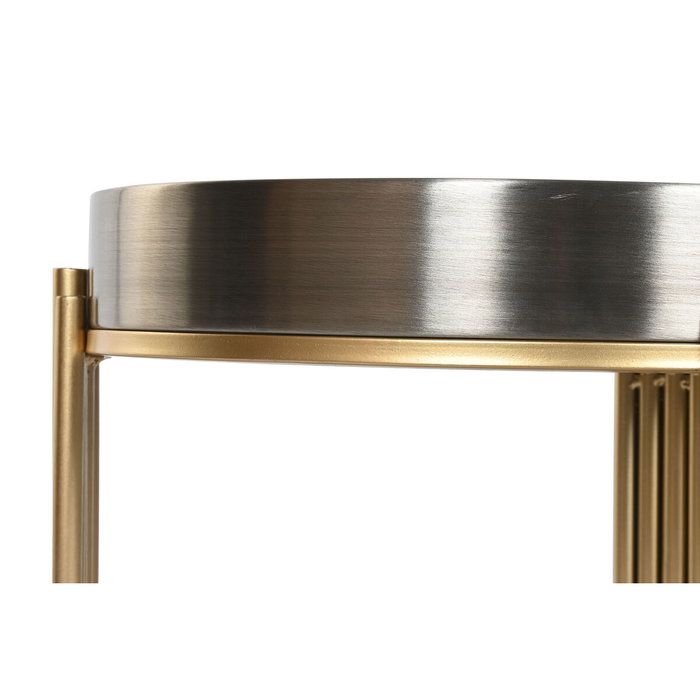 Table d'appoint Home ESPRIT Doré Argenté 50 x 50 x 54 cm