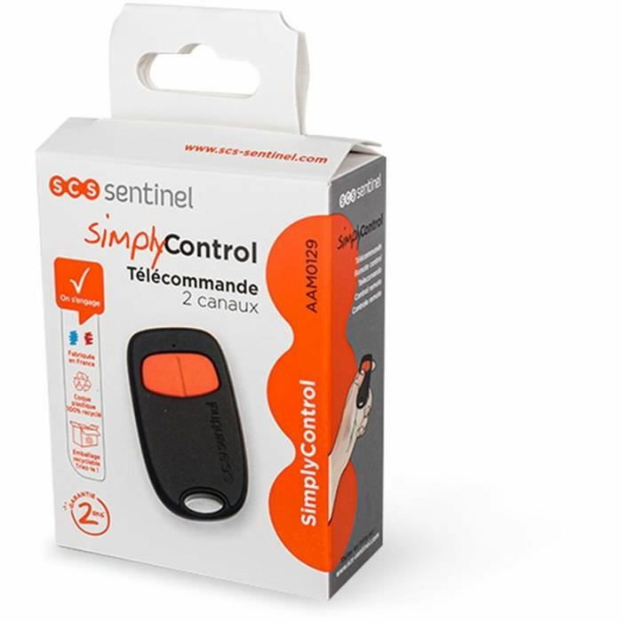 Scs Sentinel Télécommande 2 canaux SimplyControl Orange