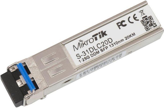 MikroTik S-31DLC20D Émetteur-récepteur SFP 1.25G 1310nm Dual LC 20km SM DDMI MikroTik S-31DLC20D Émetteur-récepteur SFP 1.25G 1310nm Dual LC 20km SM DDMI
