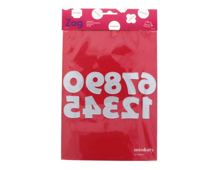 Misskuty Lot de 10 emporte-pièces fins ZAG chiffres épais