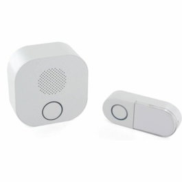 Dio Connected Home Sonnette Sans Fil avec Bouton-Pressoir, Blanc