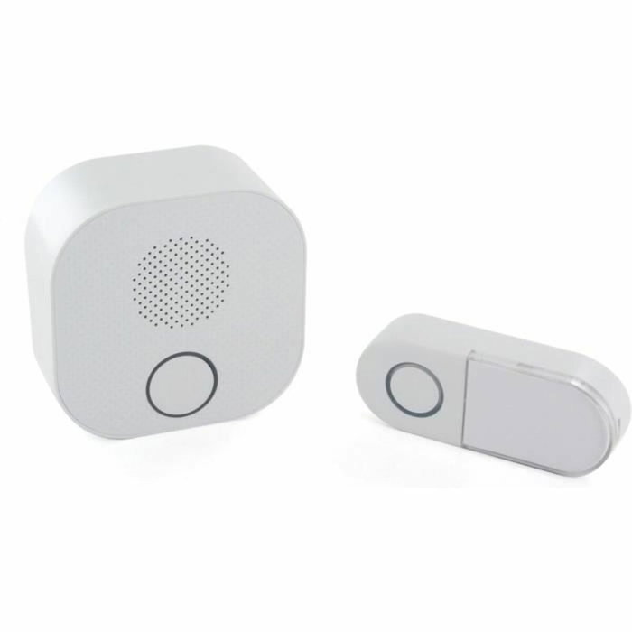 Dio Connected Home Sonnette Sans Fil avec Bouton-Pressoir, Blanc Dio Connected Home Sonnette Sans Fil avec Bouton-Pressoir, Blanc