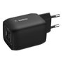 Belkin Chargeur secteur double port USB-C 65 W pour Nintendo Switch 2 - Noir