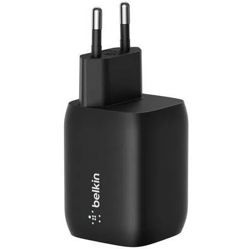 Belkin Chargeur Secteur Double Port USB-C 65 W pour Nintendo Switch 2 - Recharge Rapide Compacte - Noir