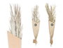GIFTDECOR Rameau de feuilles de palmier assorti blanc et naturel