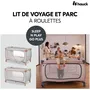 Hauck - Sleep N Play Go Plus - Lit de voyage pliable avec roulettes 60 x 120 cm, des la naissance - Dusty Cork