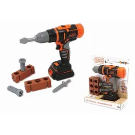Smoby - Kit de bricolage Perceuse Visseuse Mécanique Black & Decker avec Accessoires - Jeu de construction pour enfant dès 3 ans