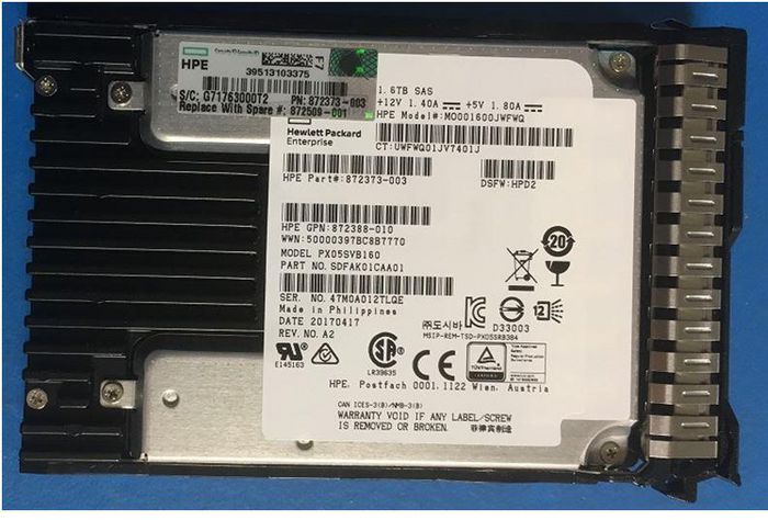 HPE Disque SSD MU 1.6TB SFF 2.5" 12G SAS - Pour serveur, applications intensives en données, haute performance et endurance