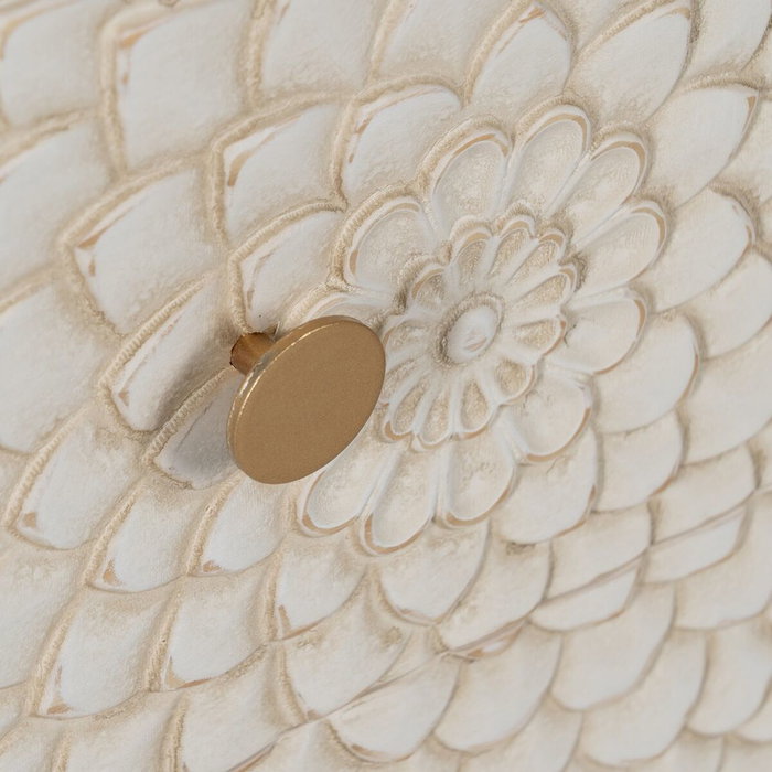 Meuble d'Entrée avec Tiroirs MANACOR Blanc Marron