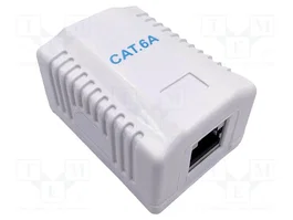 GEMBIRD Prise murale RJ45 Cat 6a blindée blanc