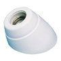 F-Line Douille de surface courbe E27 blanc avec intérieur en porcelaine