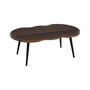 BigBuy Home Table Basse Marron Noir Fer Bois MDF