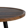 BigBuy Home Table Basse Marron Noir Fer Bois MDF