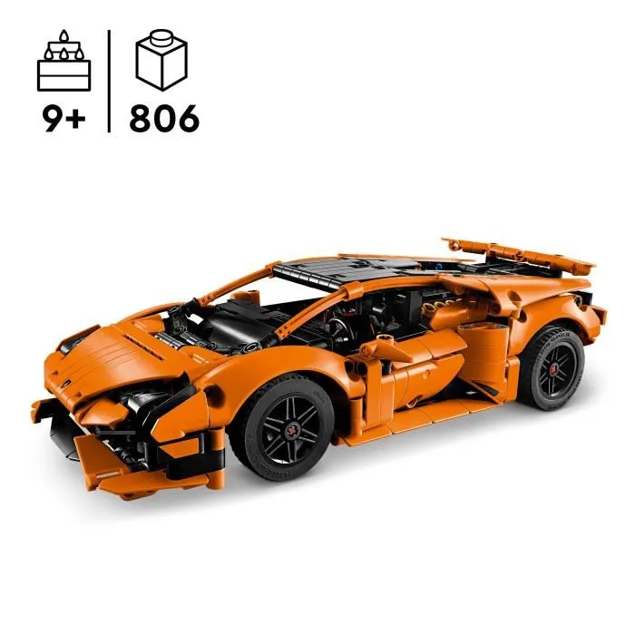 LEGO Technic 42196 Lamborghini Huracán Tecnica Voiture de Sport Orange Jouet pour Enfant 9 Ans et Plus 806 Pièces LEGO Technic 42196 Lamborghini Huracán Tecnica Voiture de Sport Orange Jouet pour Enfant 9 Ans et Plus 806 Pièces