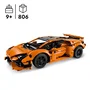LEGO Technic 42196 Lamborghini Huracán Tecnica Voiture de Sport Orange Jouet pour Enfant 9 Ans et Plus 806 Pièces
