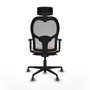 Piqueras y Crespo Chaise de Bureau avec Appui-tête 1D036G2 Crème
