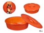 Kinvara Récipient avec Couvercle pour Tortillas 22x7x22 cm Rouge (Set de 24)