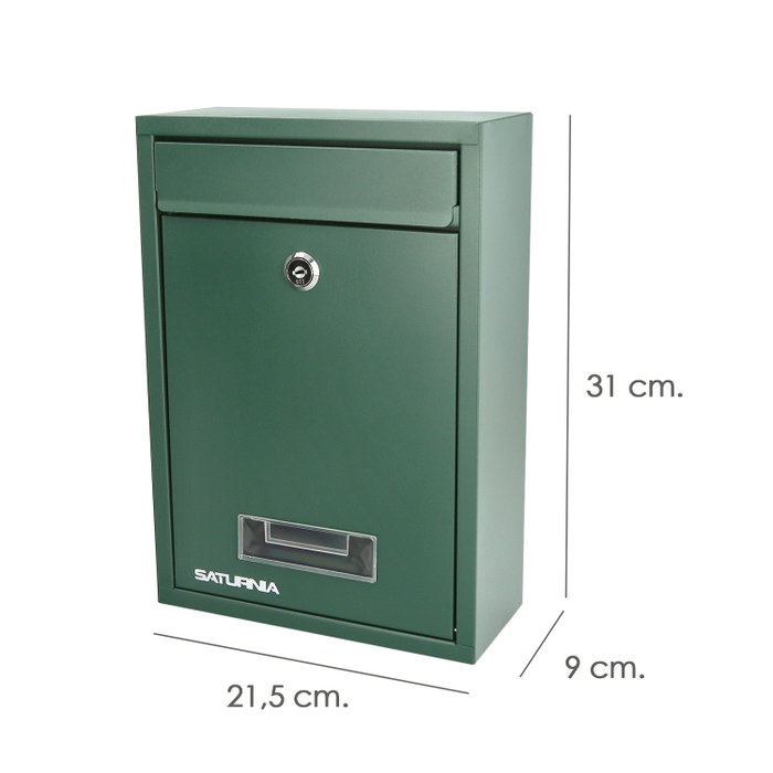 SATURNIA Buzon Square Vert 26 x 9 x 31 cm