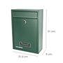 SATURNIA Buzon Square Vert 26 x 9 x 31 cm