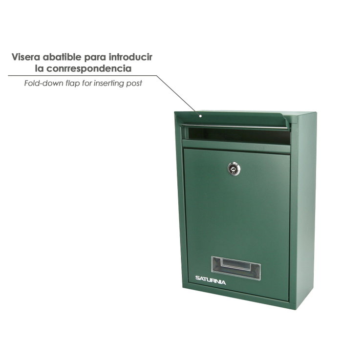SATURNIA Buzon Square Vert 26 x 9 x 31 cm