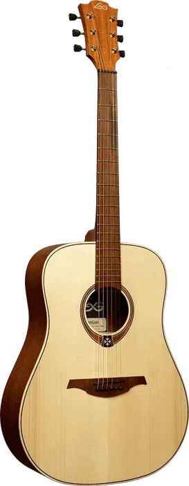 LAG Guitare Acoustique Dreadnought Tramontane 70 Natural - Table Engelmann Massif, Caoba