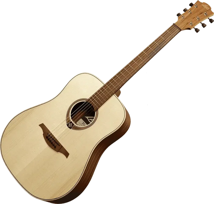 LAG Guitare Acoustique Dreadnought Tramontane 70 Natural - Table Engelmann Massif, Caoba