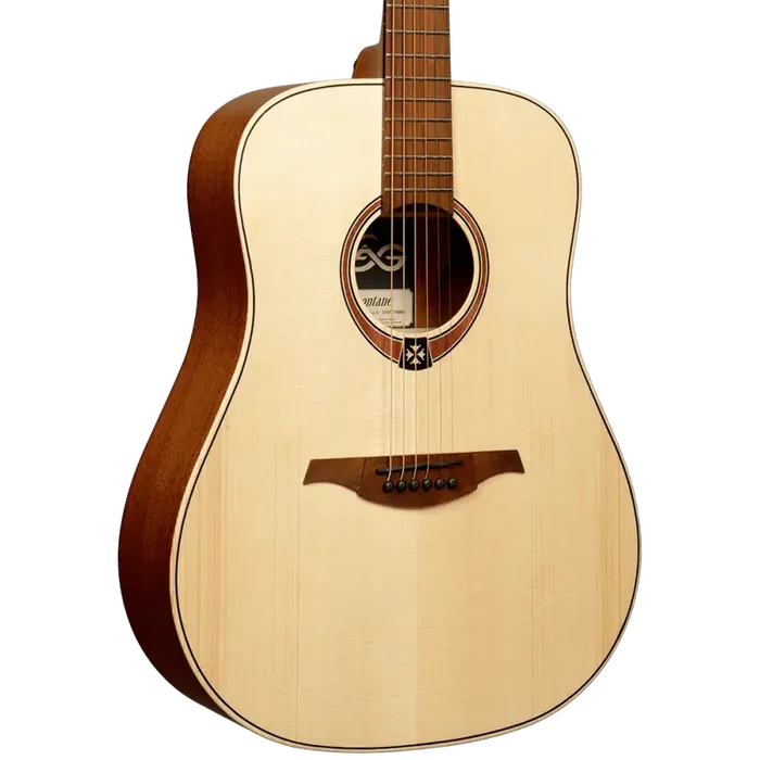 LAG Guitare Acoustique Dreadnought Tramontane 70 Natural - Table Engelmann Massif, Caoba