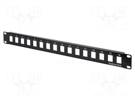DIGITUS Panneau de brassage Keystone 16 ports 1U Rack 19 pouces