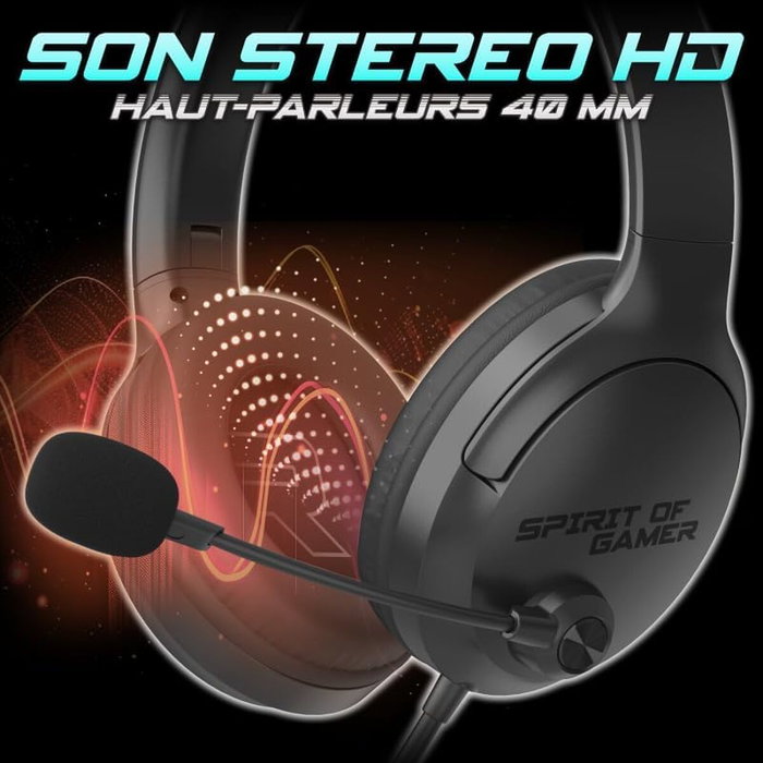 Casques avec Microphone Spirit of Gamer Pro H4 Noir