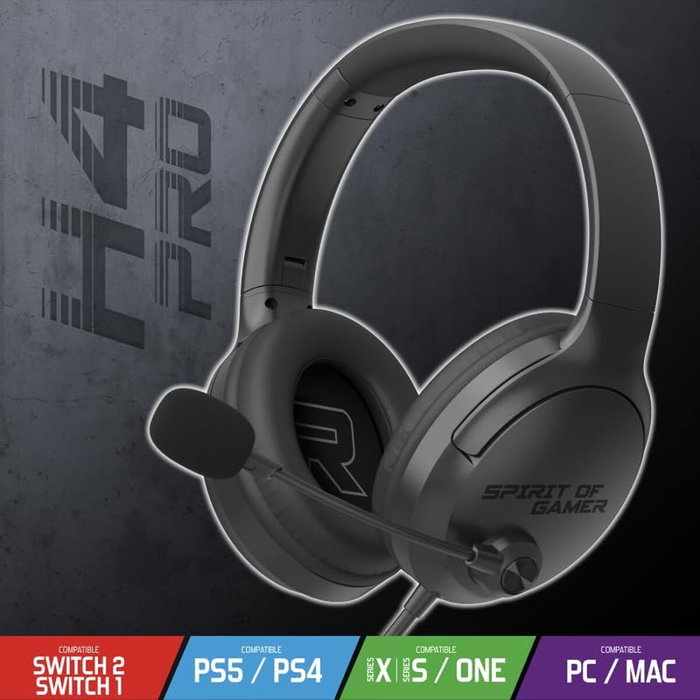 Casques avec Microphone Spirit of Gamer Pro H4 Noir