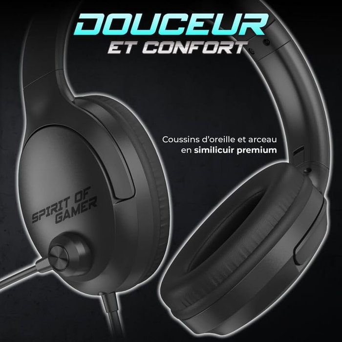 Casques avec Microphone Spirit of Gamer Pro H4 Noir