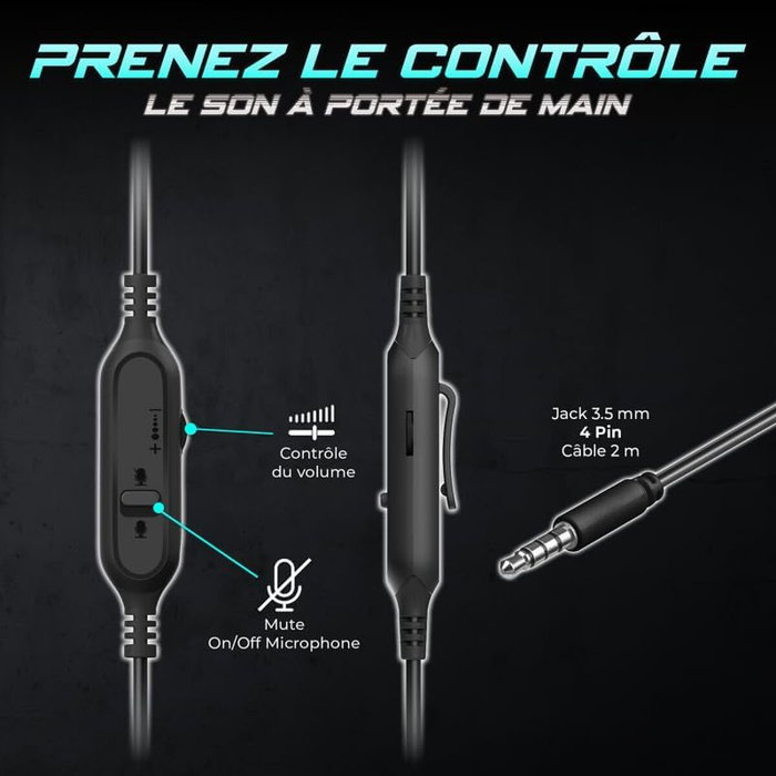 Casques avec Microphone Spirit of Gamer Pro H4 Noir