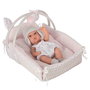 Muñecas Arias - Poupée Elegance 33 cm Nativité avec Berceau (Berceau: 26x37x24 cm) - Langue produit : Espagnol