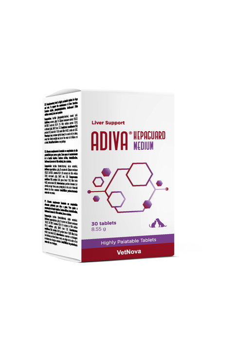 Vetnova ADIVA HEPAGUARD MEDIUM 30 comprimés Vetnova ADIVA HEPAGUARD MEDIUM 30 comprimés