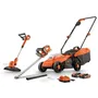 Dual Power Kit de jardin DUAL POWER POWDPGBOX25A - Tondeuse sans fil 20V 33cm, coupe-bordures, taille-haies - 2 batteries 20V 3Ah et chargeur