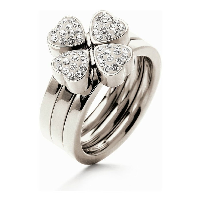 Folli Follie Bague en Acier Inoxydable Argentée Taille 52 Folli Follie Bague en Acier Inoxydable Argentée Taille 52