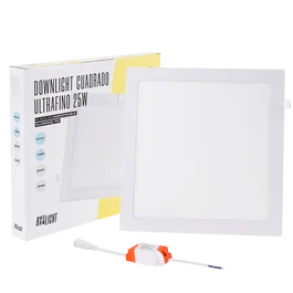 BX3-RDP-25W-CW Plaque LED carrée 25W 2180 lumens 6000K blanc froid pour intérieur, 40000 heures, installation encastrée ou en surface