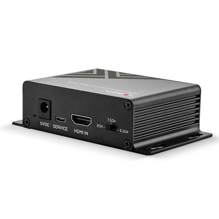 Lindy Extracteur Audio HDMI 4K@60Hz HDR 18Gbps - Extraction Audio Numérique/Analogique et Pass-Through Vidéo 4K UHD