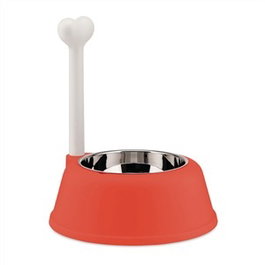 Alessi LUPITA AMMI02 - Gamelle pour chien en acier inoxydable 18/10 et résine thermo-plastique, couleur orange