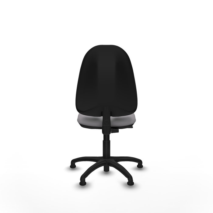 Chaise Algarra Contact permament de base Cuir écologique Gris Structure polyamide noire Sans accoudoirs Sans appui-tête Patins de chaises